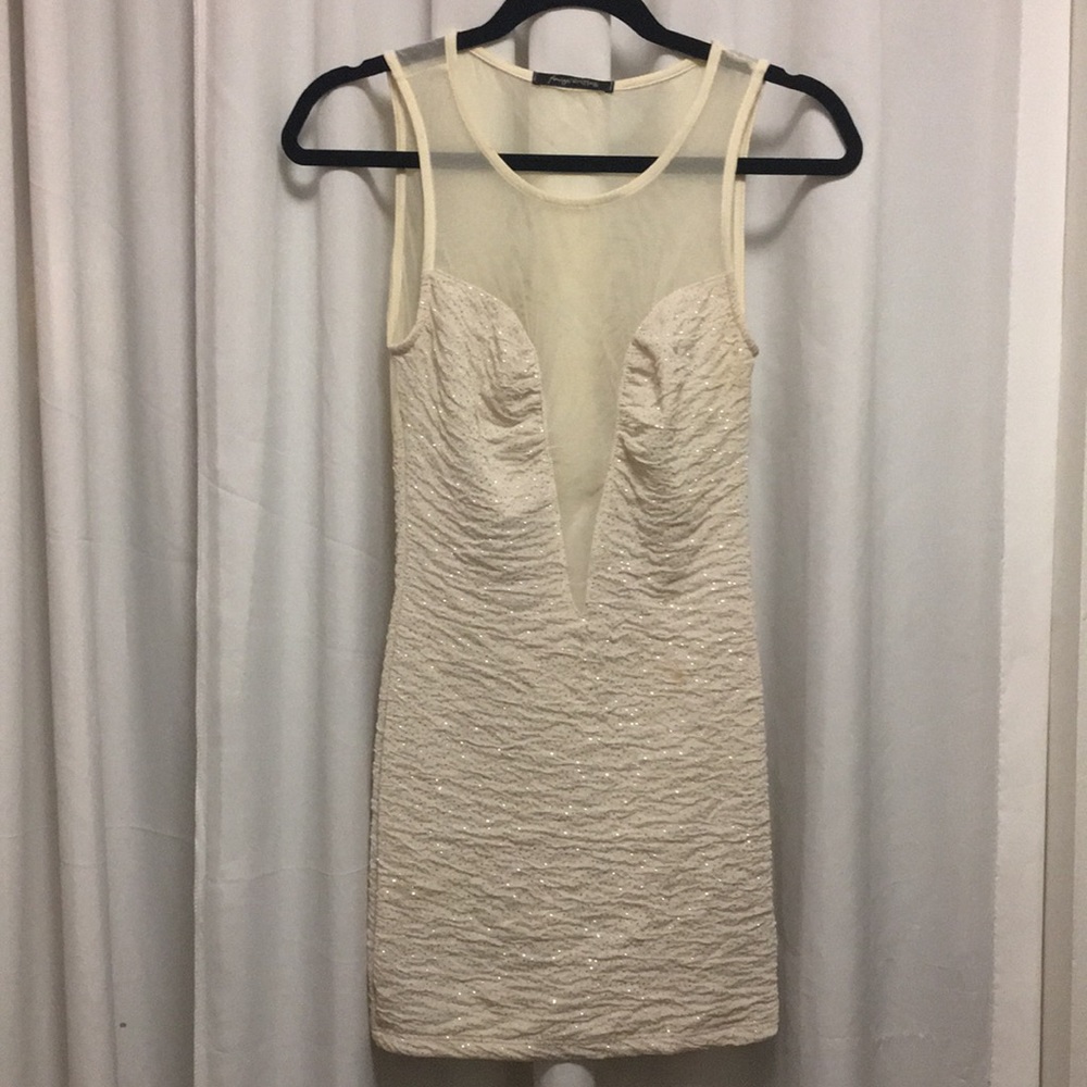 Foreign Exchange sparkle mesh mini dress